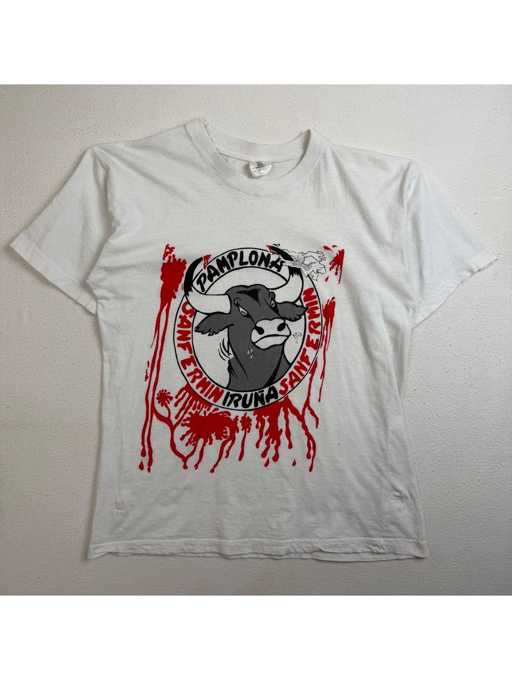 Vintage Pamplona Bull Tee Men's Medium
